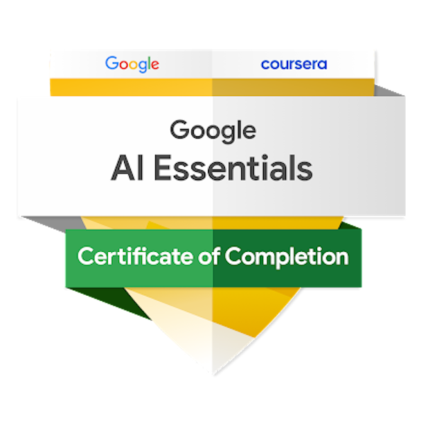 Google AI Essentials 認定証